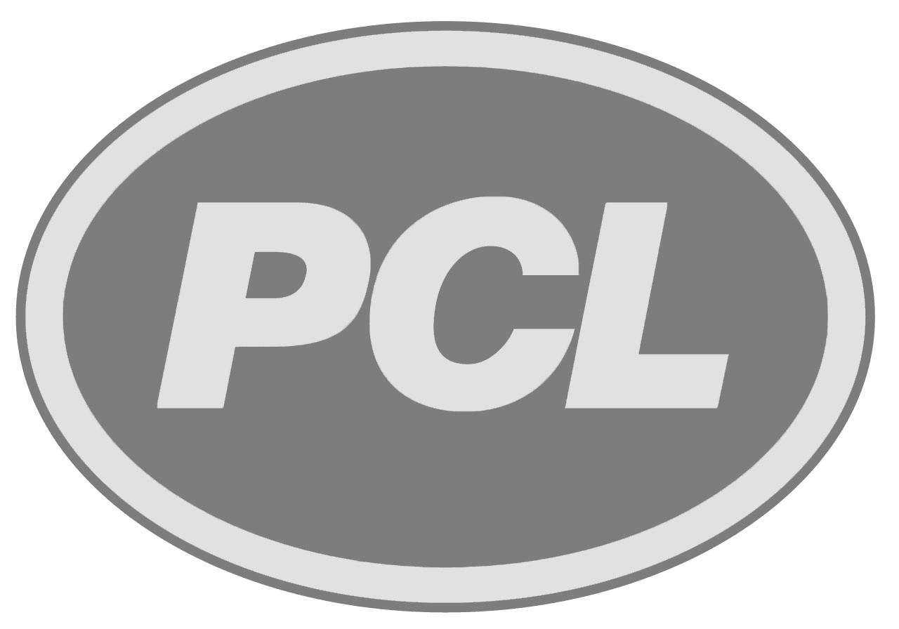 PCL construction logo grayscale