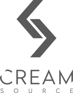 Cream source logo grayscale